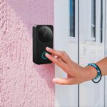smart video doorbell black 2 in wall