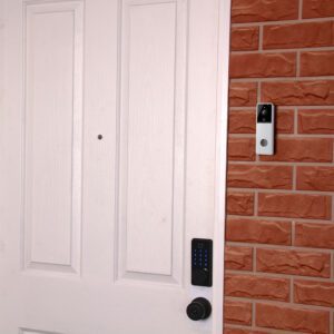 full hd video doorbell in wall