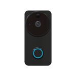 smart video doorbell black 2 front