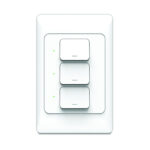 connect 3 gang smart wall switch front