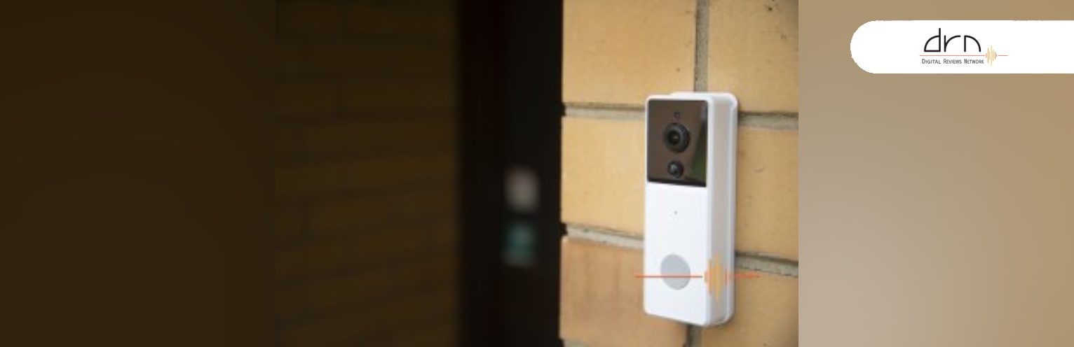 smart doorbell white in wall
